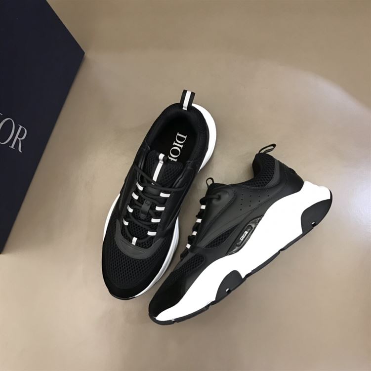 D10r B22 SNEAKERS BLACK TECHNICAL MESH AND CALFSKIN DO004