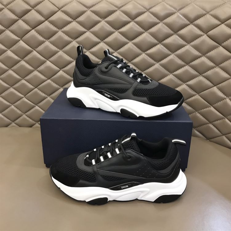 D10r B22 SNEAKERS BLACK TECHNICAL MESH AND CALFSKIN DO004