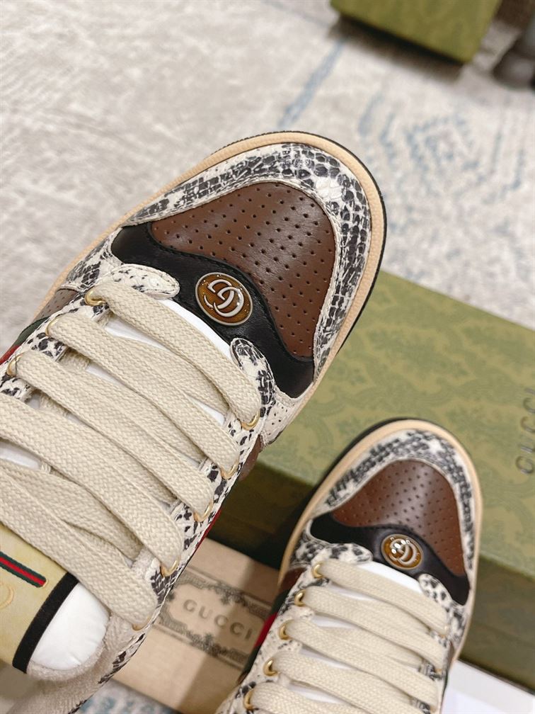 Gvc*1 SCREENER PYTHON-EMBOSSED LEATHER SNEAKER GCC108