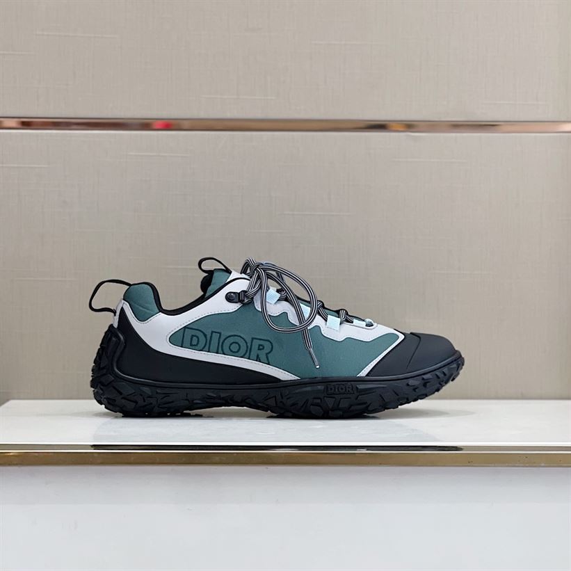 D10rIZON HIKING SHOE GREEN-GREY TECHNICAL MESH AND BLACK RUBBER DO085