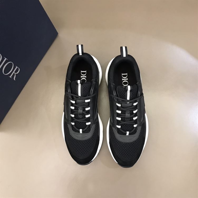 D10r B22 SNEAKERS BLACK TECHNICAL MESH AND CALFSKIN DO004