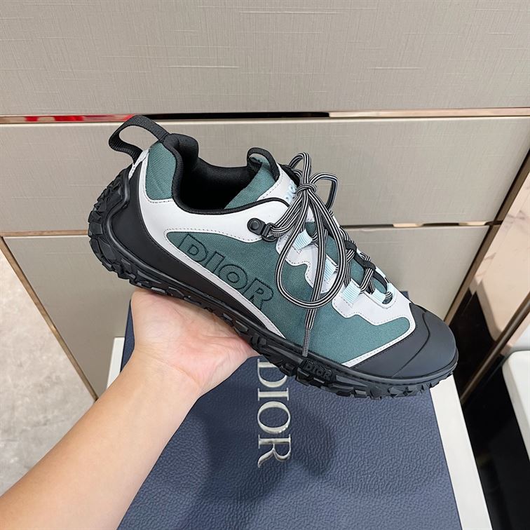 D10rIZON HIKING SHOE GREEN-GREY TECHNICAL MESH AND BLACK RUBBER DO085
