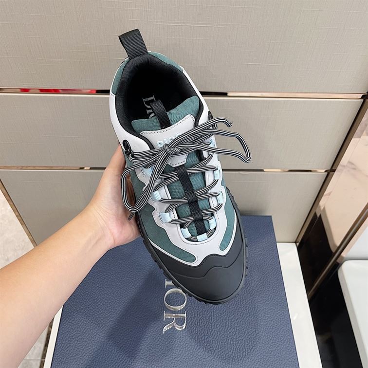 D10rIZON HIKING SHOE GREEN-GREY TECHNICAL MESH AND BLACK RUBBER DO085