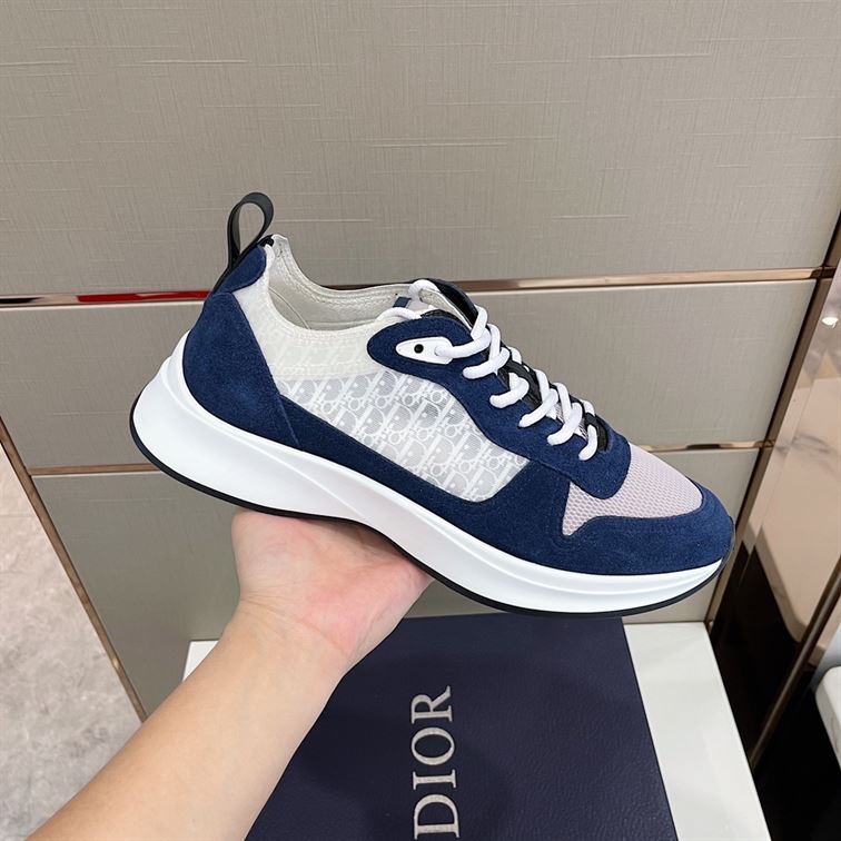 D10r B25 RUNNER NAVY OBLIQUE SUEDE SNEAKER DO063