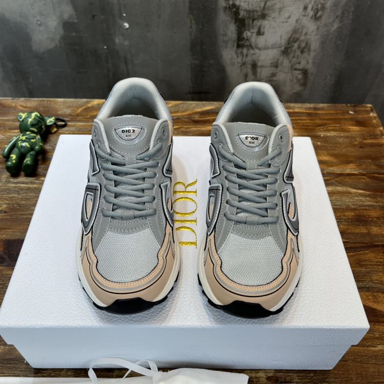 D10r B30 SNEAKER GRAY MESH AND LIGHT PINK AND GRAY TECHNICAL FABRIC DO058
