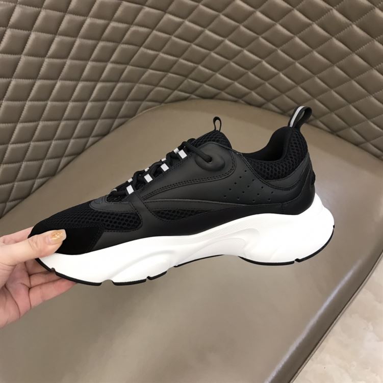D10r B22 SNEAKERS BLACK TECHNICAL MESH AND CALFSKIN DO004