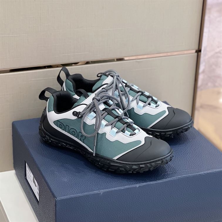 D10rIZON HIKING SHOE GREEN-GREY TECHNICAL MESH AND BLACK RUBBER DO085
