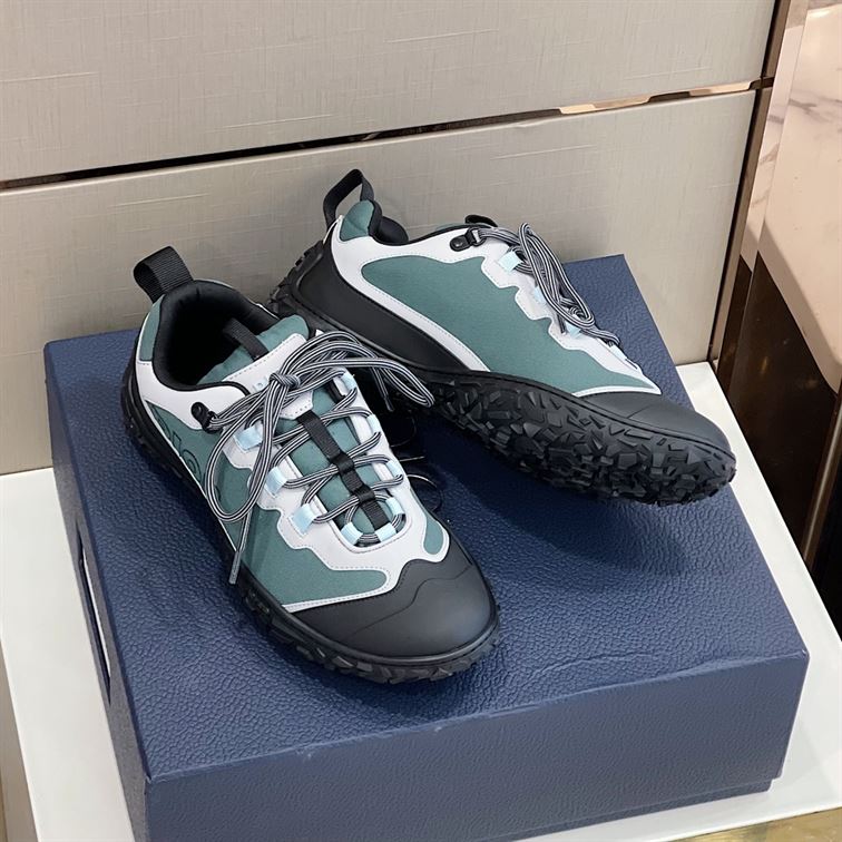 D10rIZON HIKING SHOE GREEN-GREY TECHNICAL MESH AND BLACK RUBBER DO085