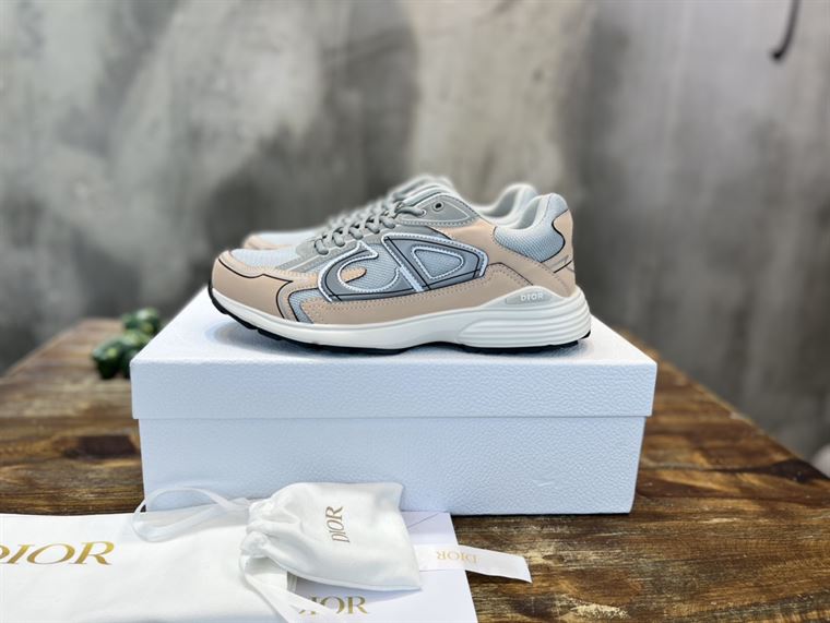 D10r B30 SNEAKER GRAY MESH AND LIGHT PINK AND GRAY TECHNICAL FABRIC DO058