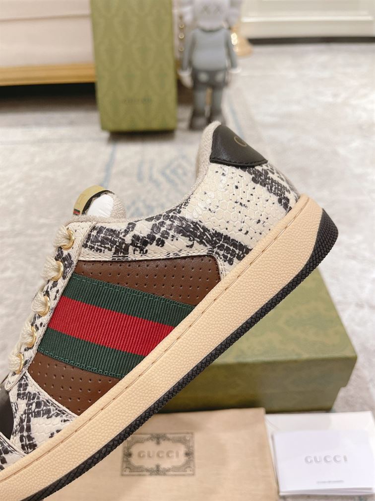 Gvc*1 SCREENER PYTHON-EMBOSSED LEATHER SNEAKER GCC108