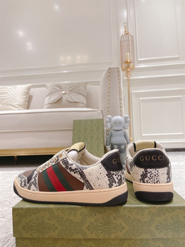 Gvc*1 SCREENER PYTHON-EMBOSSED LEATHER SNEAKER GCC108