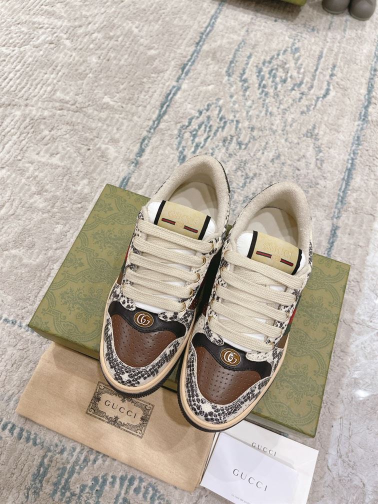 Gvc*1 SCREENER PYTHON-EMBOSSED LEATHER SNEAKER GCC108