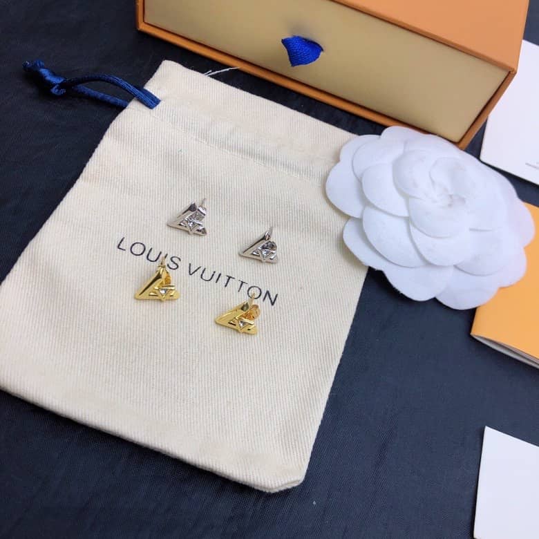 LV Hoop Earrings Dupe Logo