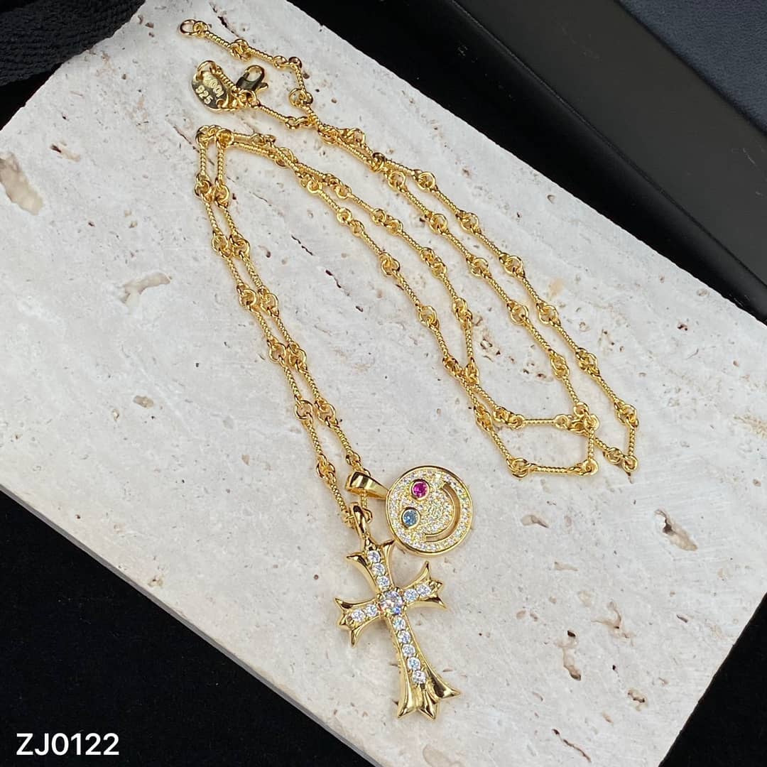 Wholesale Ch*0me He**ts Logo Necklace