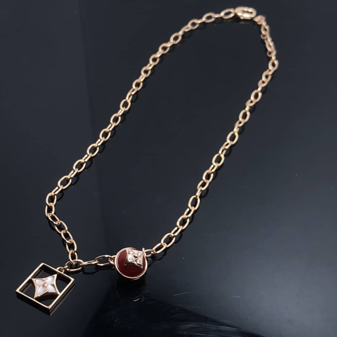 Fake L0vis Vvtt0n Logo Necklace