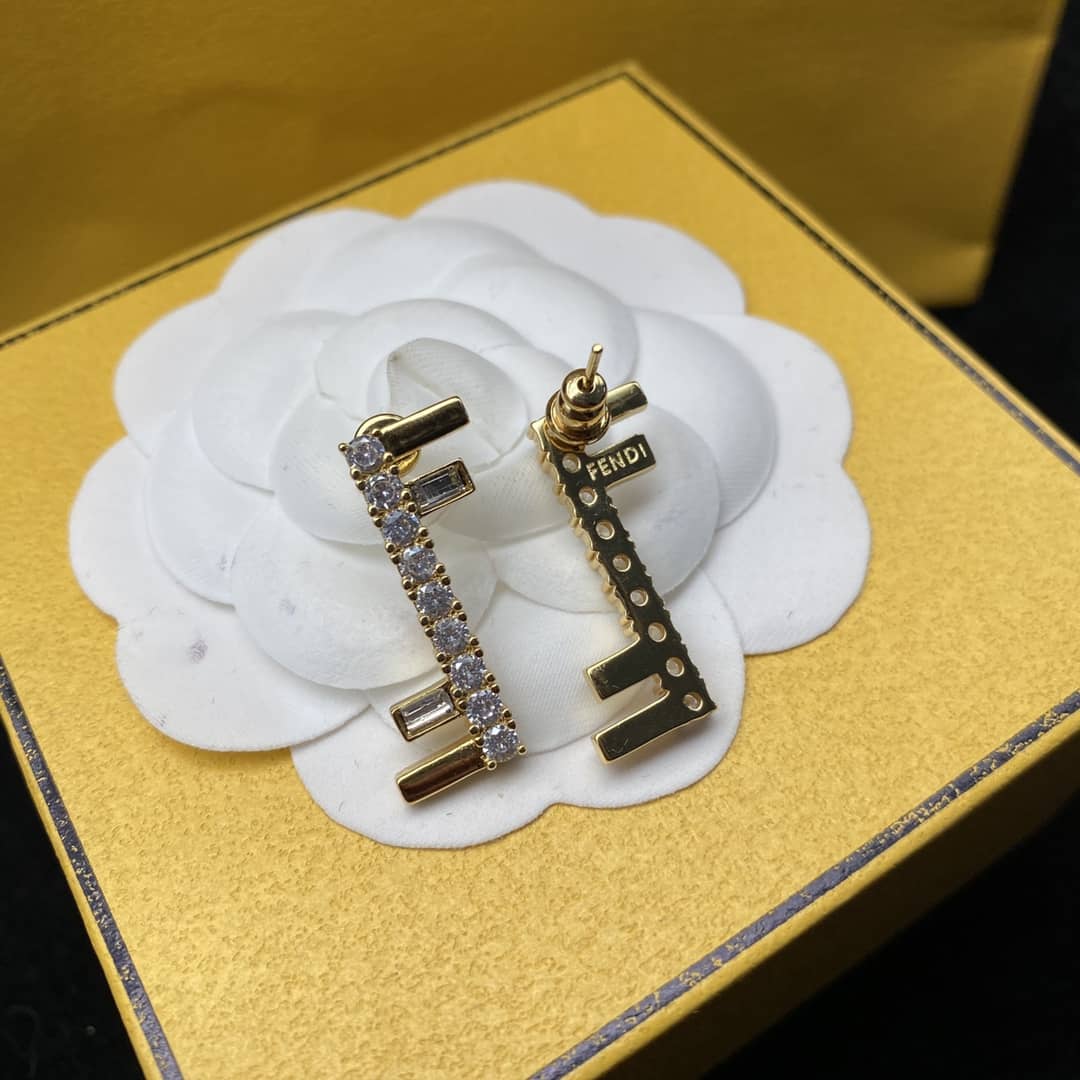Knockoff F**di Logo Earring