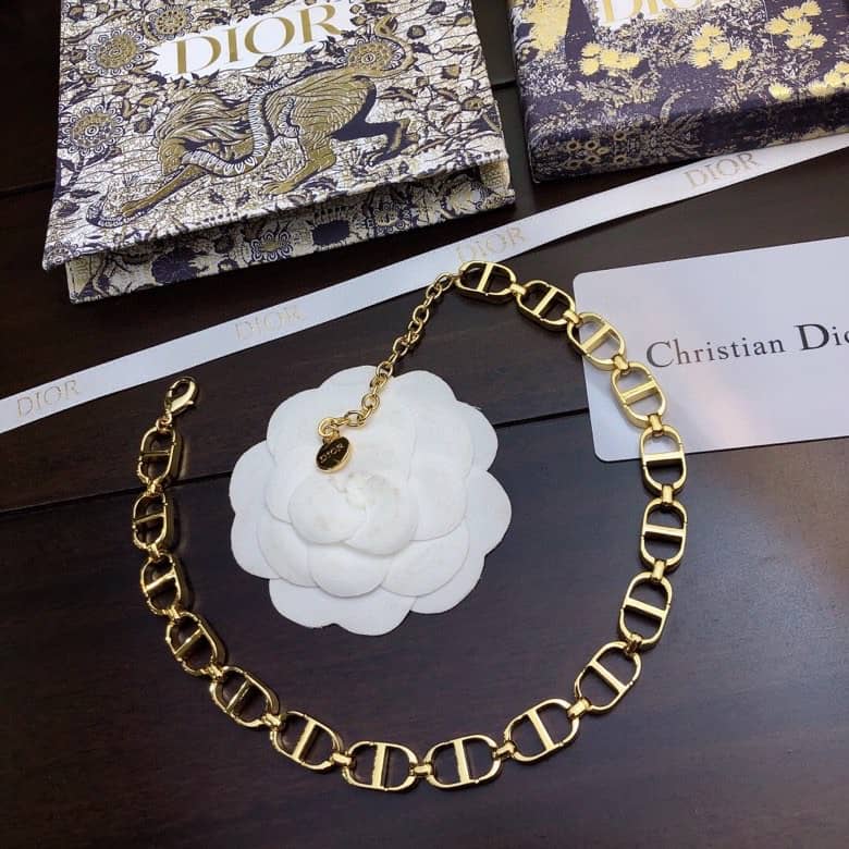 Knockoff Chr1st1an D10r Logo Necklace