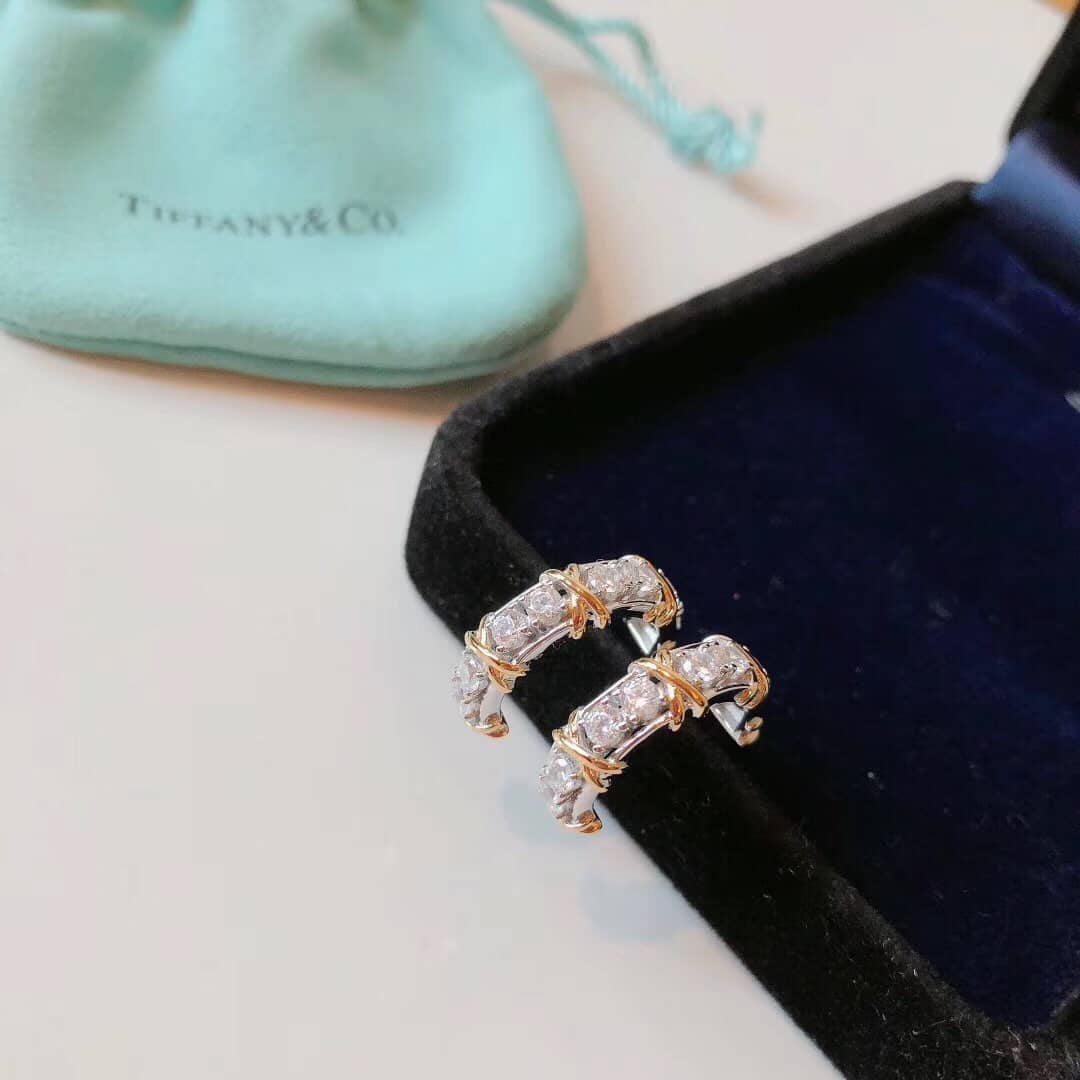 Knockoff T*f*ny Logo Earring