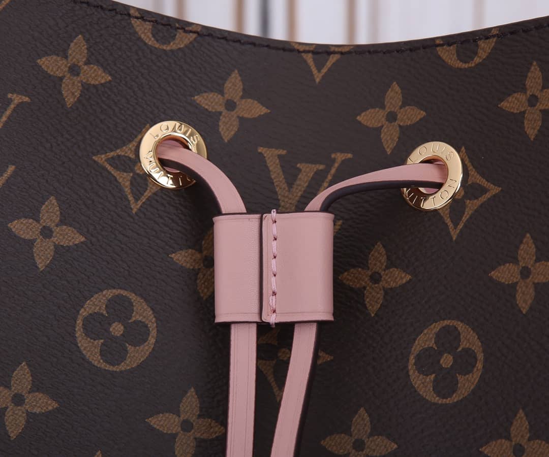 L0vis Vvtt0n Neo Noe Monogram Replica Drawstring Bag Pink M44022
