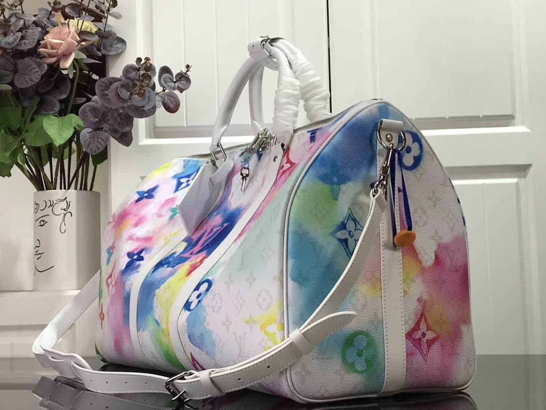 L0vis Vvtt0n Keepall Watercolor Bandouliere 50 Travel Bag Replica Colorful M45758