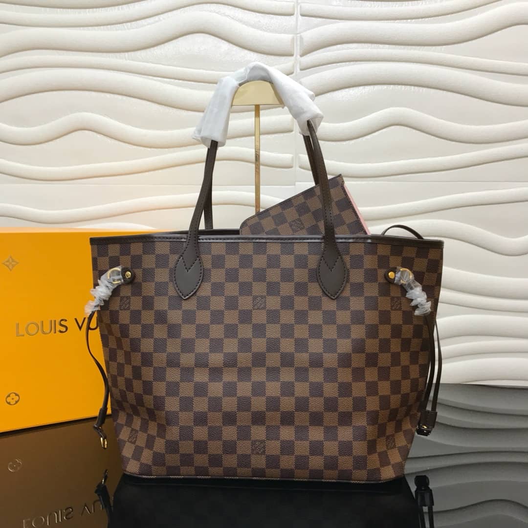L0vis Vvtt0n Neverfull MM Damier Ebene Bag Replica Pink N40995