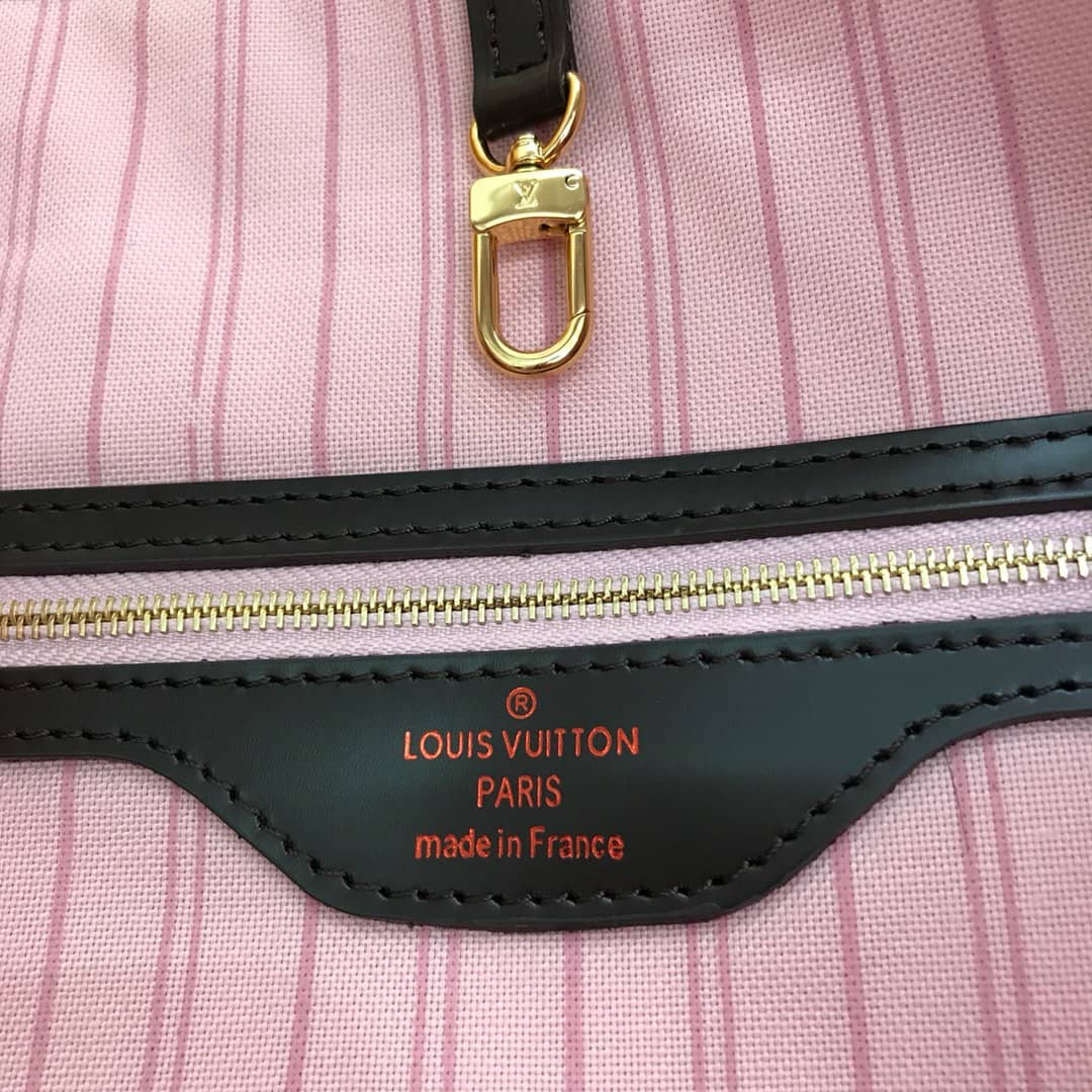L0vis Vvtt0n Neverfull MM Damier Ebene Bag Replica Pink N40995