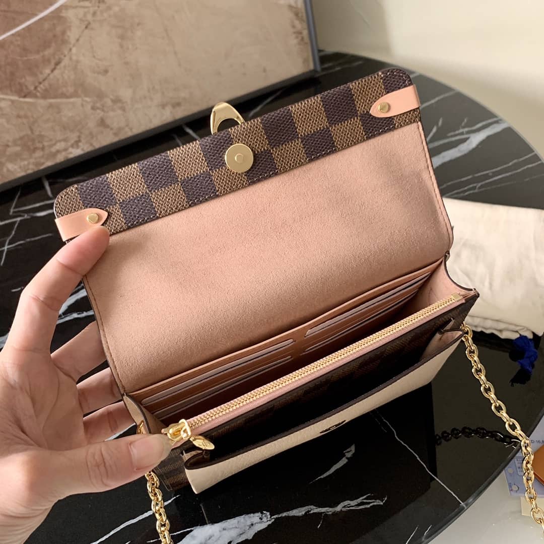 L0vis Vvtt0n Vavin Chain Wallet Damier Ebene Replica Bag N60237
