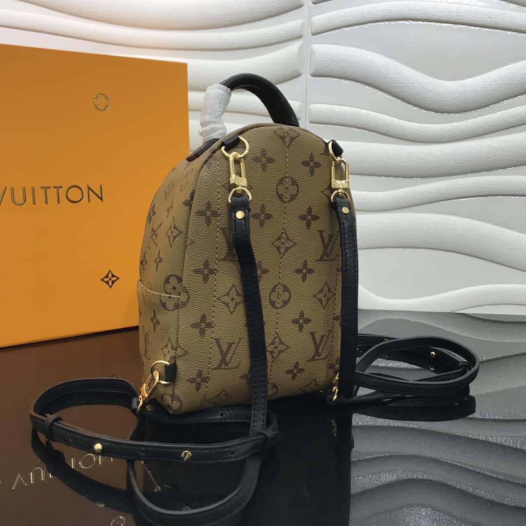 L0vis Vvtt0n Palm Spring Mini Replica Backpack Monogram Reverse Canvas Yellow M44872