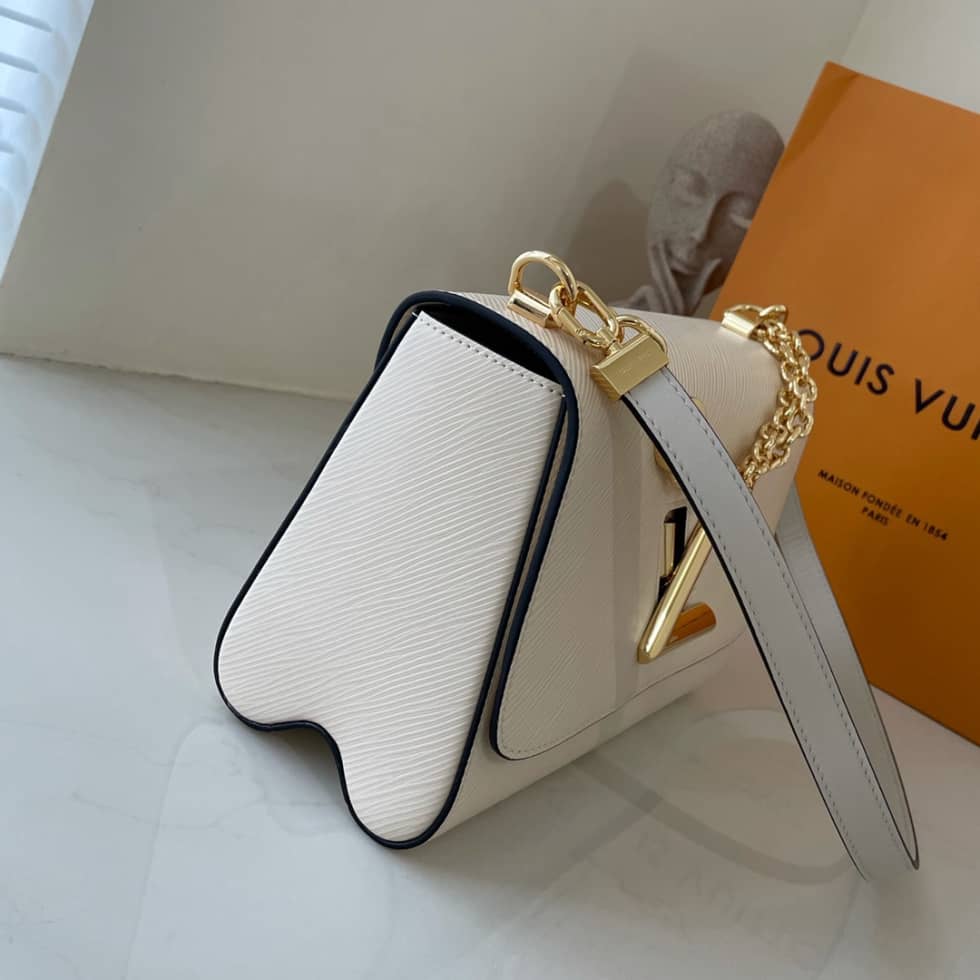 L0vis Vvtt0n Twist MM Epi Grained Leather White M59403 Replica Crossbody Bag