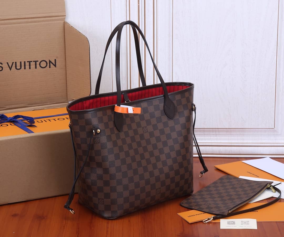 L0vis Vvtt0n Neverfull MM Damier Ebene Tote Replica Red N41358