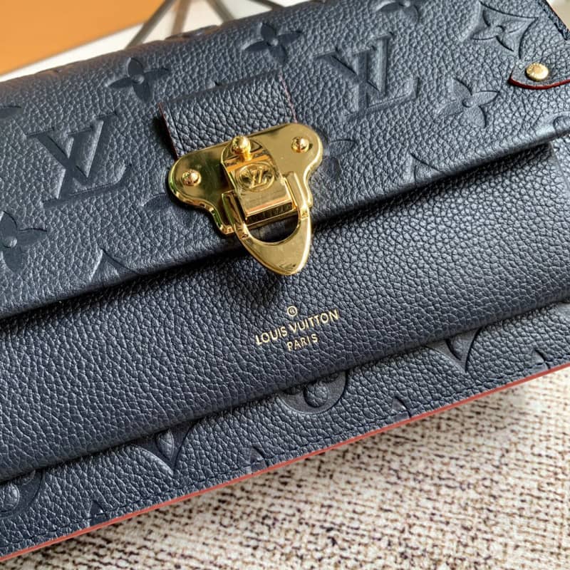 L0vis Vvtt0n Monogram Empreinte Vavin Chain Long Wallet Replica Blue M67839