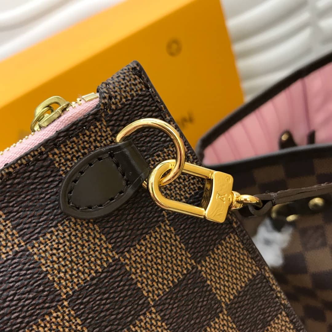 L0vis Vvtt0n Neverfull MM Damier Ebene Bag Replica Pink N40995
