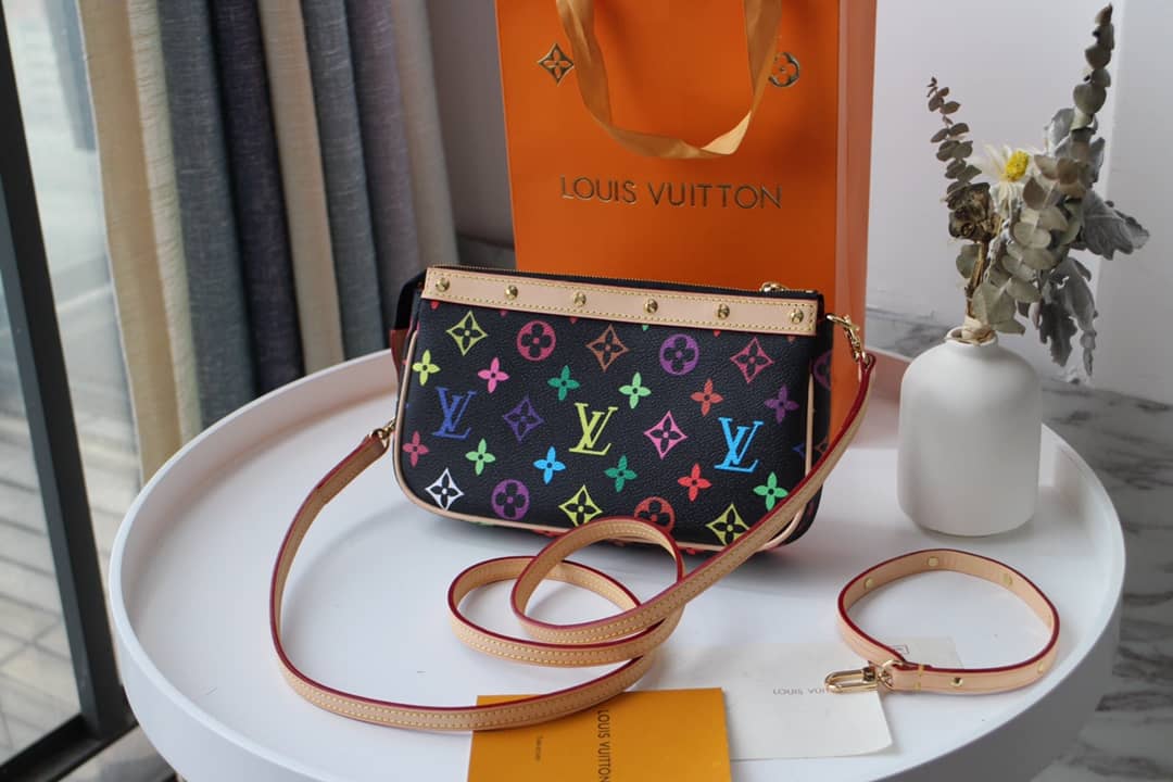 L0vis Vvtt0n Pochette Dupe Monogram Multi Accessoires Replica Pouch Black M92649