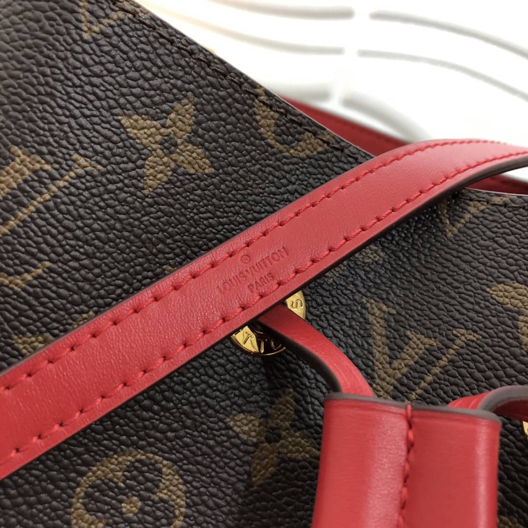 L0vis Vvtt0n Neonoe Replica Bucket Bag Brown Red M44020
