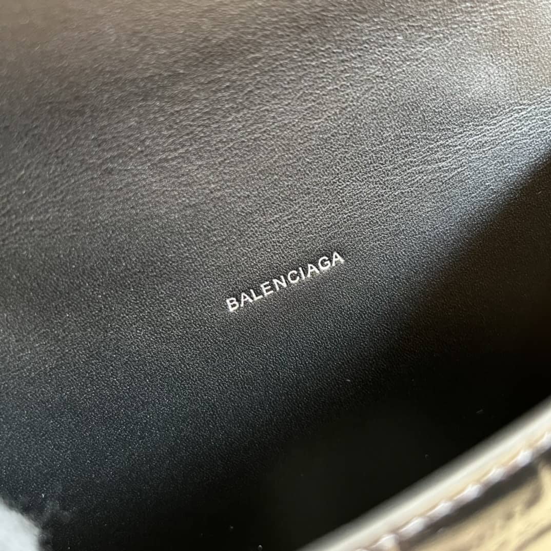 Ba1en*iaga Hourglass Leather Top Handle Replica Bag