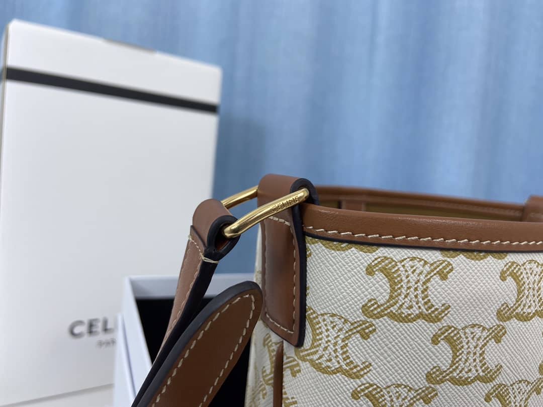 Ce1i*e Triomphe Bag Dupe Canvas Replica Bucket Bag