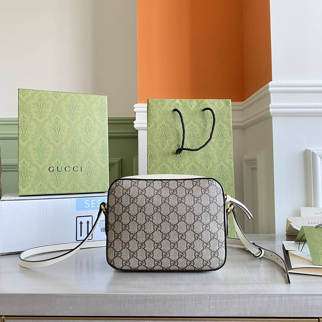 Gvc*1 Horsebit 1955 GG Crossbody Bag Replica Gray White 645454