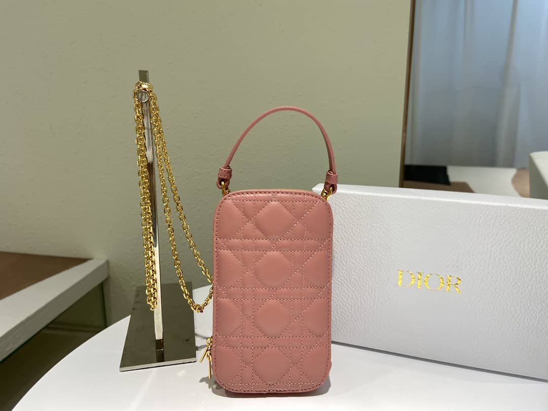 Lady D10r Dupe Lambskin 18CM Phone Holder