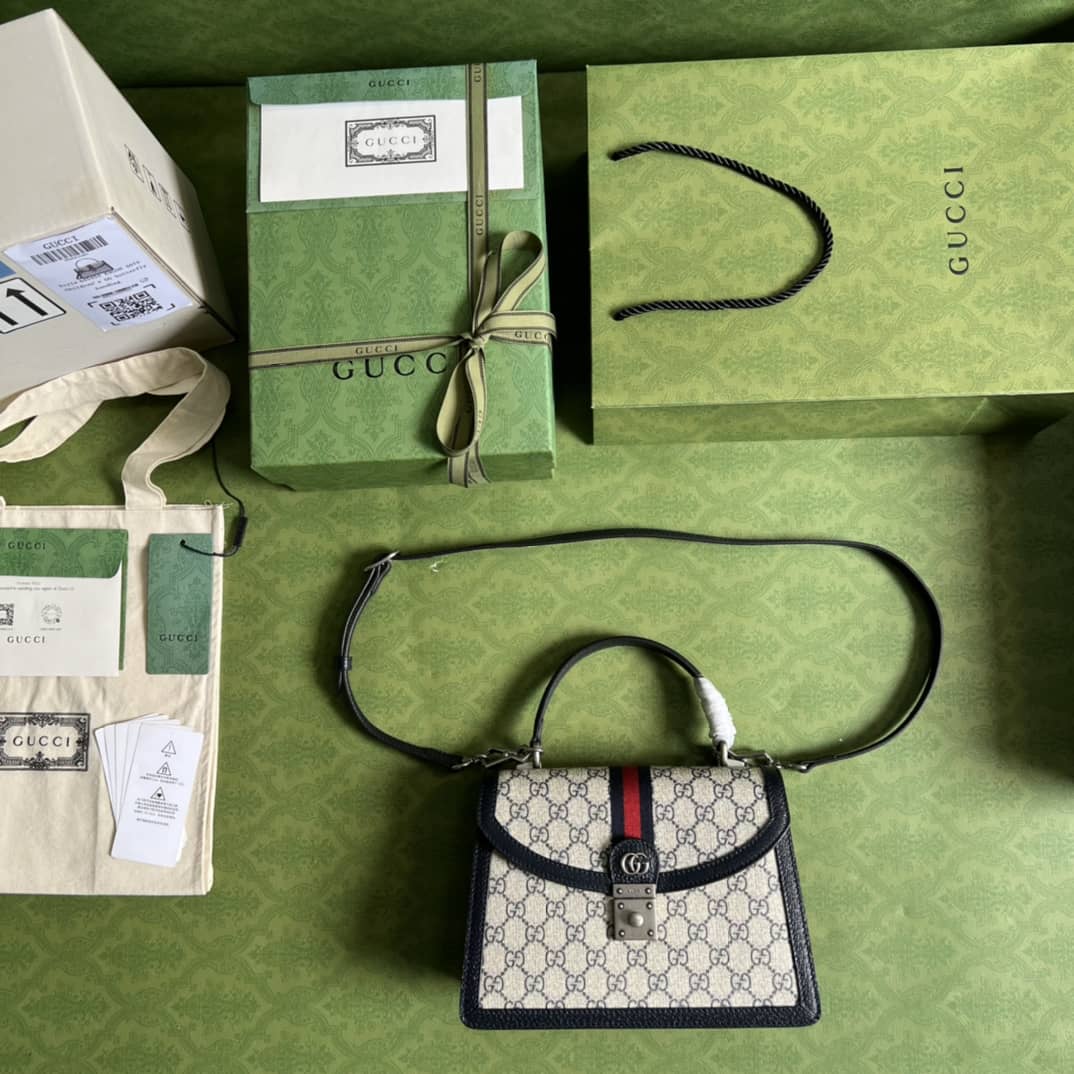 Gvc*1 Ophidia Small Top Handle Shoulder Bag With Web 651055 Replica