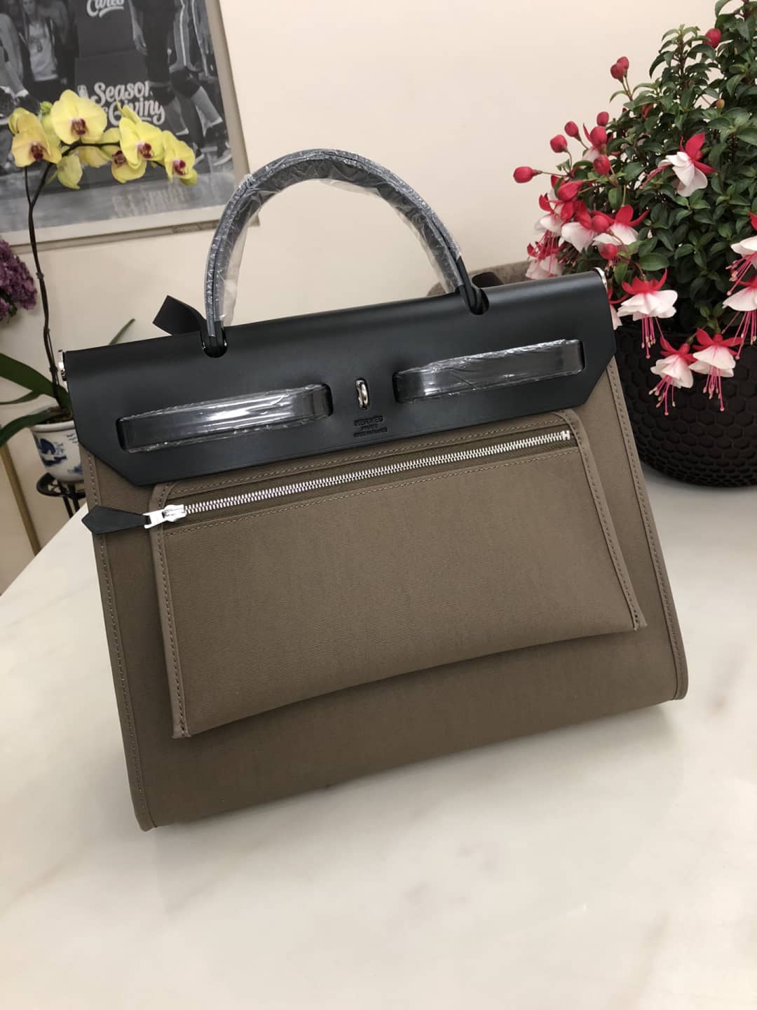 H**me5 Bag Replica 31 Canvas Leather HerBag