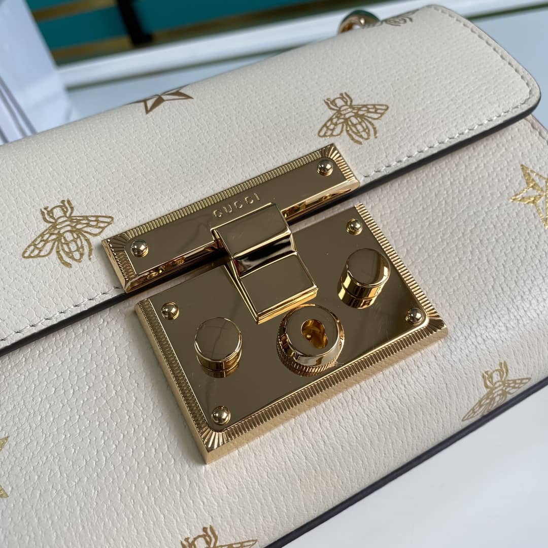 Gvc*1 Padlock Leather Shoulder Bag Replica 432182