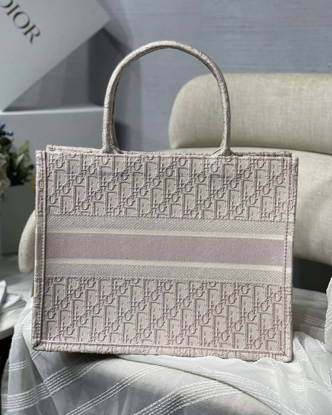 Chr1st1an D10r CD Book Embroidery Replica Tote