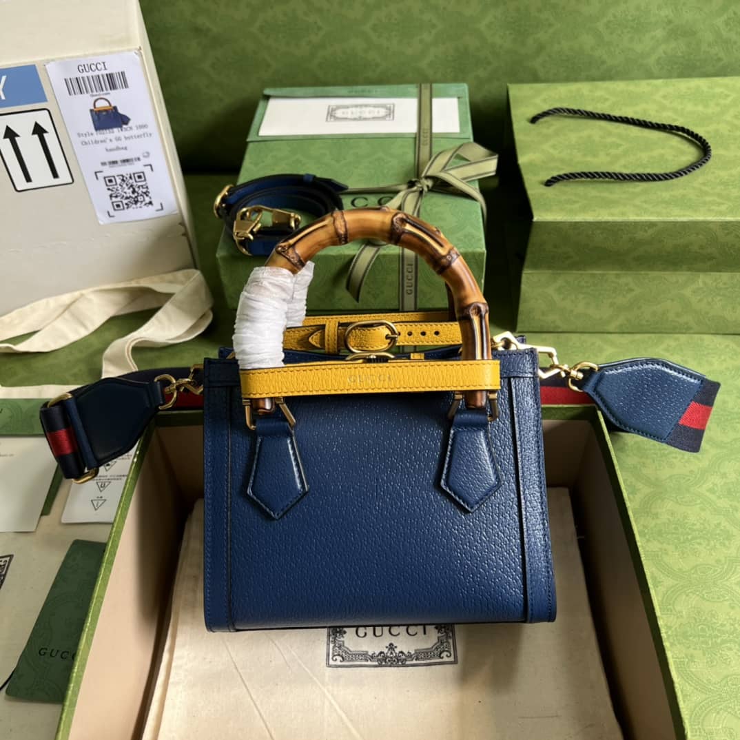 Gvc*1 Diana Mini Tote Blue 702732 Replica Bag