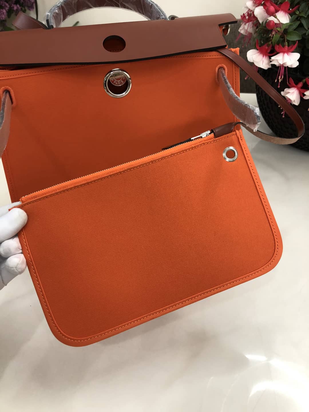 Replica H**me5 Birkin Bag 31 Canvas Leather HerBag