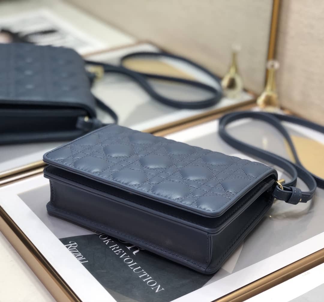 Lady D10r Dupe Cannage Calfskin Pouch