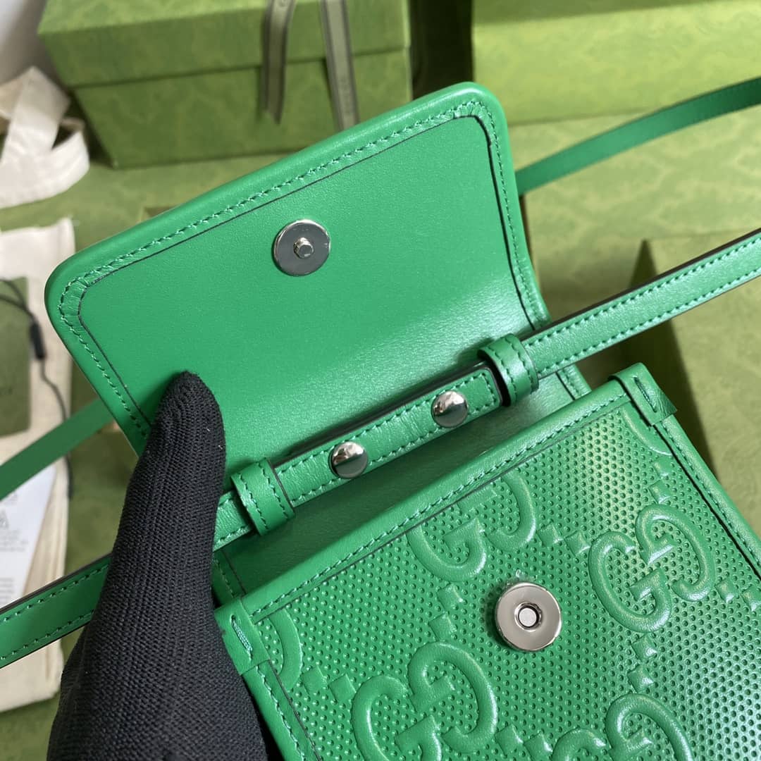 Gvc*1 GG Embossed Mini Phone Bag Replica 625571