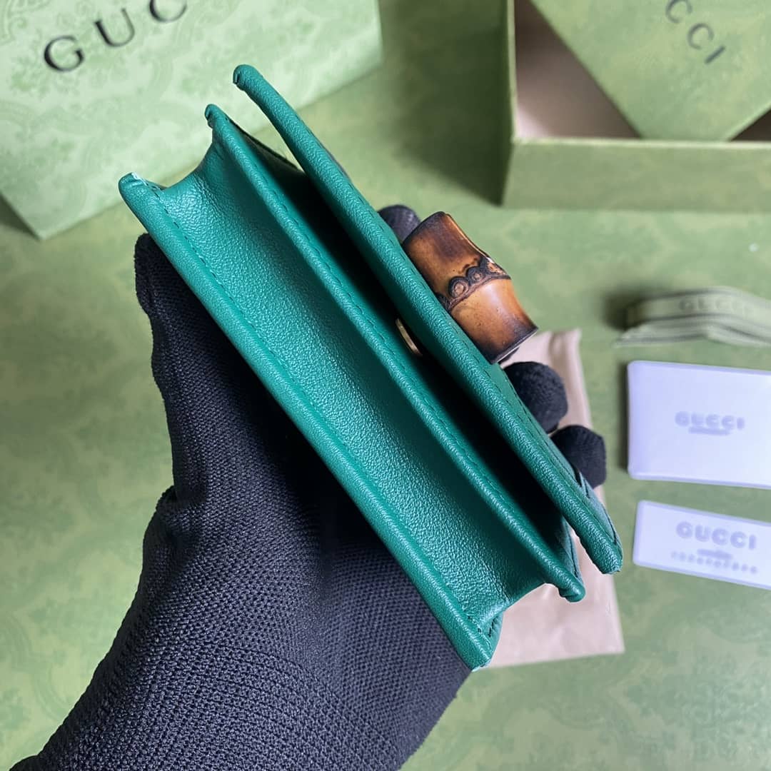 Gvc*1 Diana Leather Card Case Wallet Replica 658244