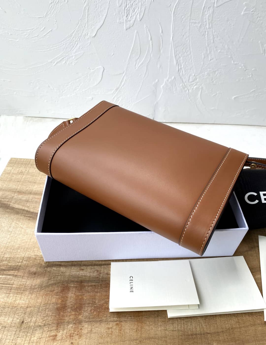 Ce1i*e Triomphe Bag Dupe Calf Leather Shoulder Strap Triomphe Replica Bag