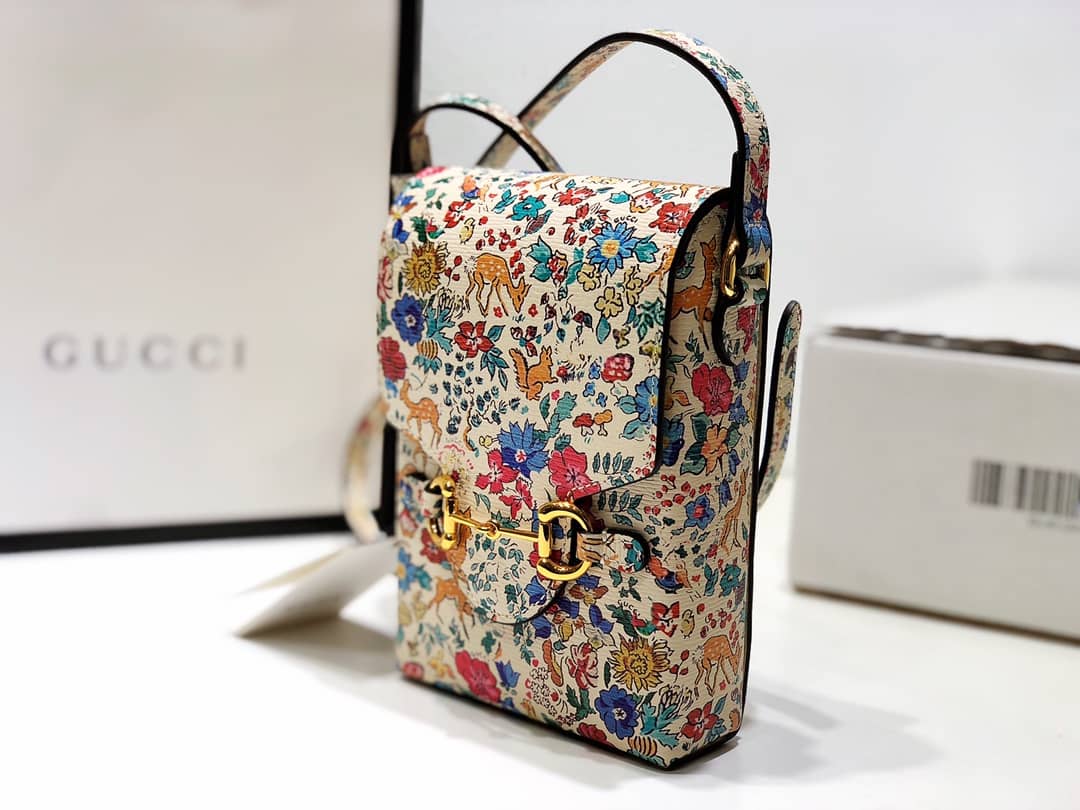 Gvc*1 GG Denim Canvas Leather Phone Bag Replica 625625