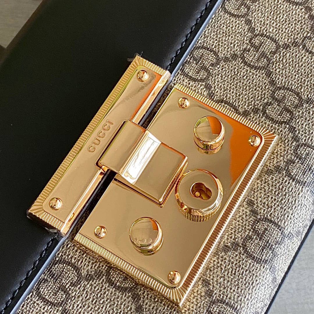 Gvc*1 Padlock Small GG Chain Shoulder Bag Replica Black 409487